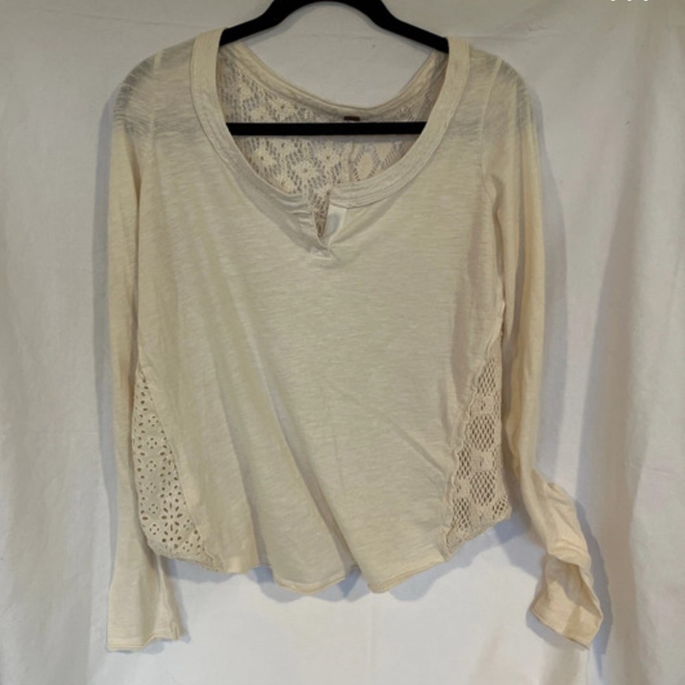 Free People Cotton and Crocheted Summer Top